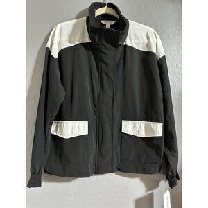 Isabella Activewear Women's Cropped Bomber Jacket Forza Stretch Size M NWT